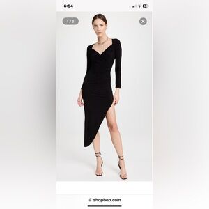 Like new Norma Kamali Cayla side drape gown size a